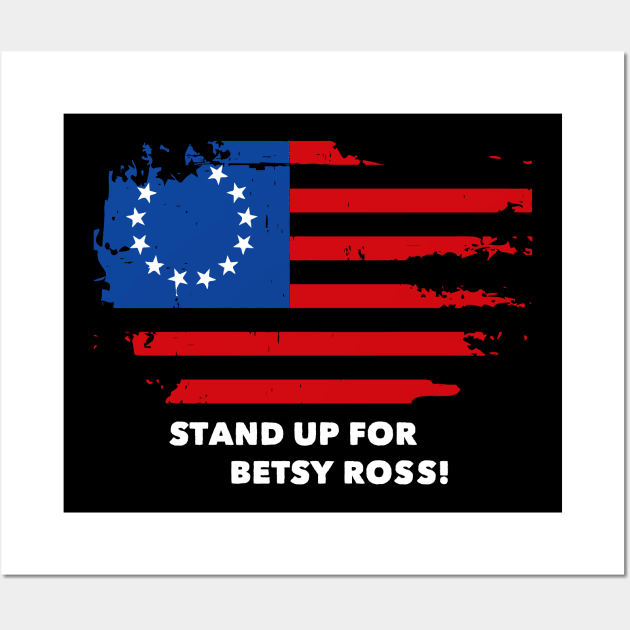 Rush Betsy Ross Limbaugh T Shirt Wall Art by WildZeal